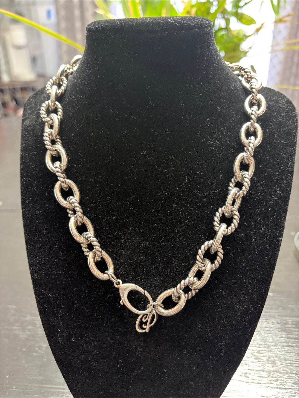 Carolyn Pollack Relios Sterling Silver Dog Collar Rope Twist necklace